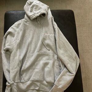 Grey small champion hoodie